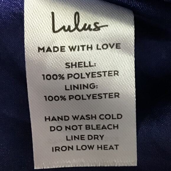 LULU'S XS Always There For Me Navy Blue Floral Print Wrap Maxi Dress NEW B154 - Picture 6 of 8